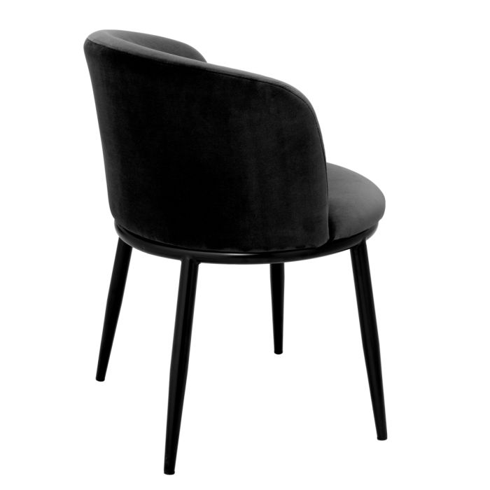 Chaise de salle à manger en velours noir (lot de 2) | Eichholtz Filmore