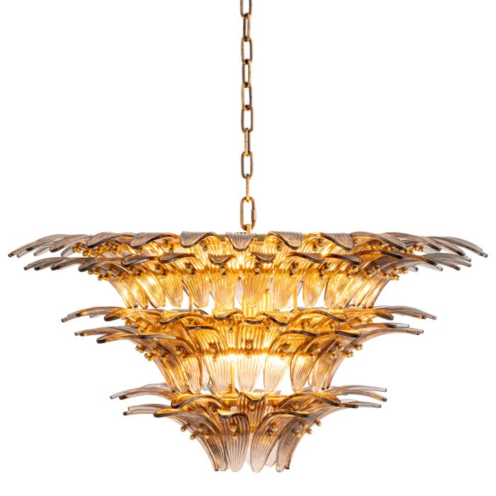 Lustre doré en verre fumé | Eichholtz Italo
