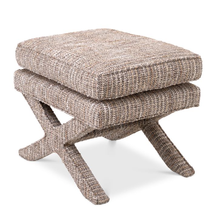 Pouf en tissu Mademoiselle beige | Eichholtz Cordoba