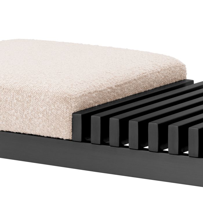 Banc en bronze et bouclé crème | Eichholtz Bibi
