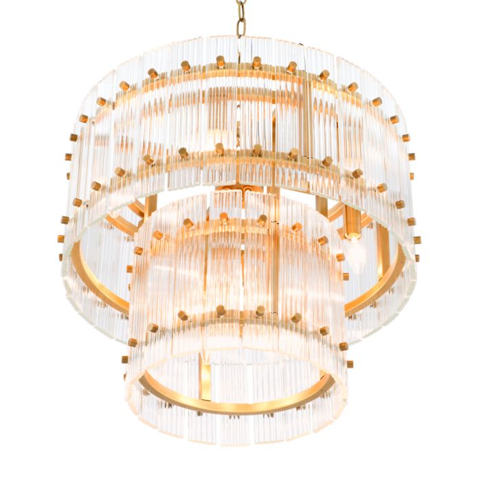 Lustre doré en verre transparent | Eichholtz Ruby S