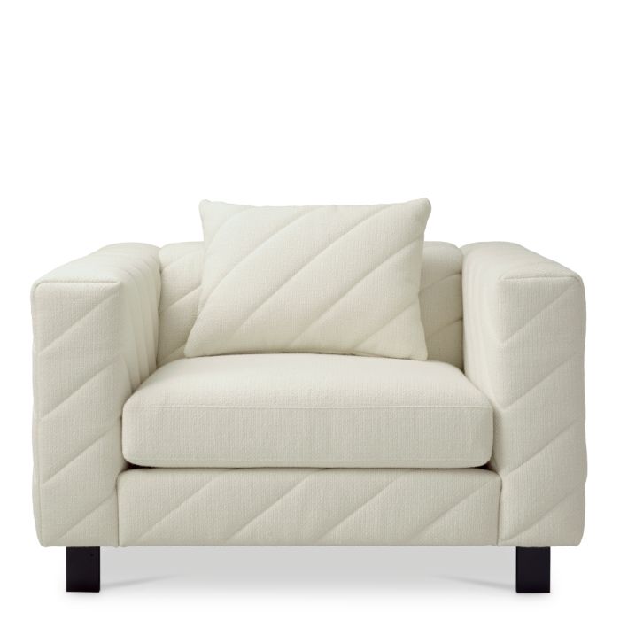 Fauteuil en tissu crème | Eichholtz Avellino