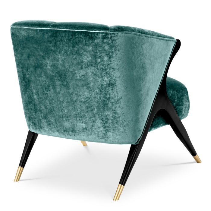 Fauteuil en tissu vert d'eau | Eichholtz Pavone