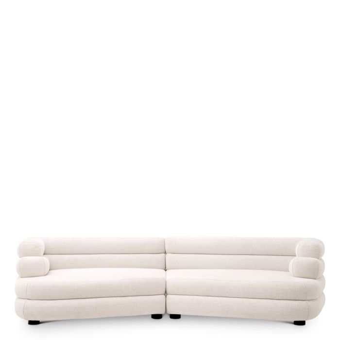 Canapé 3-4 places en tissu blanc cassé | Eichholtz Malaga L
