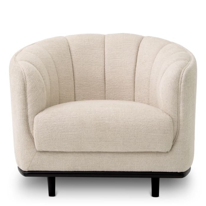 Fauteuil en tissu beige | Eichholtz Agostino