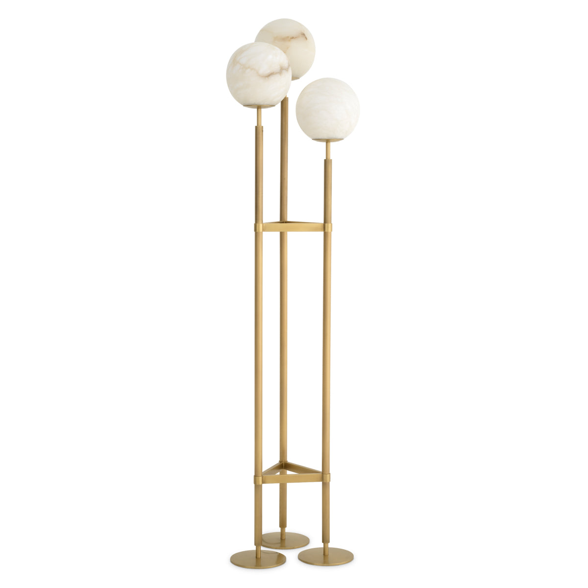 Lampe sur pied en laiton antique et albâtre | Eichholtz Fiori - vue d'ambiance | REMO-HOME