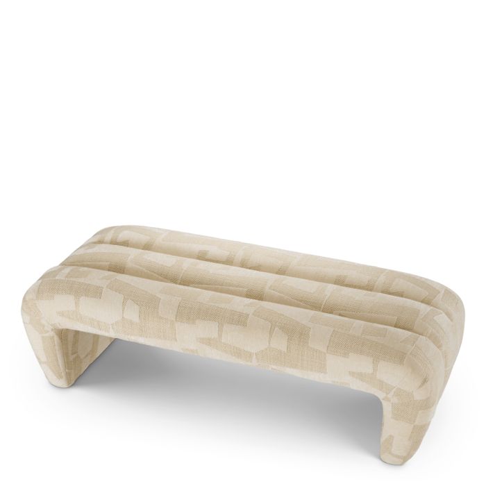 Banc à motifs en tissu sable | Eichholtz Eastborne