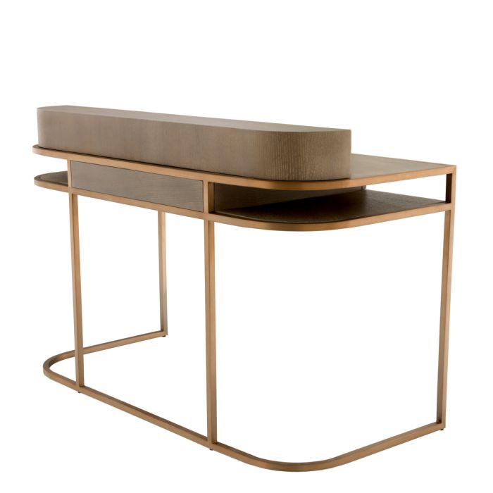 Bureau en chêne blanchi et laiton brossé | Eichholtz Highland