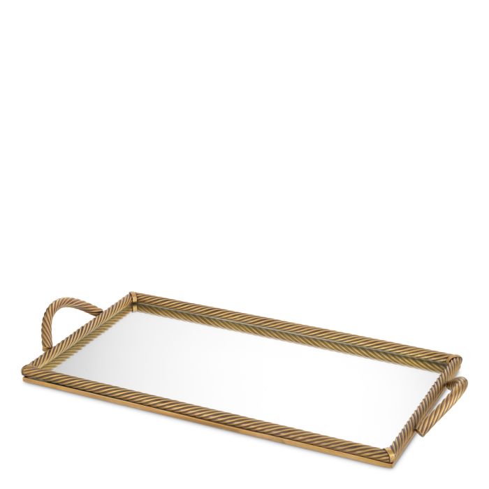Plateau rectangulaire en laiton | Eichholtz Salvi L