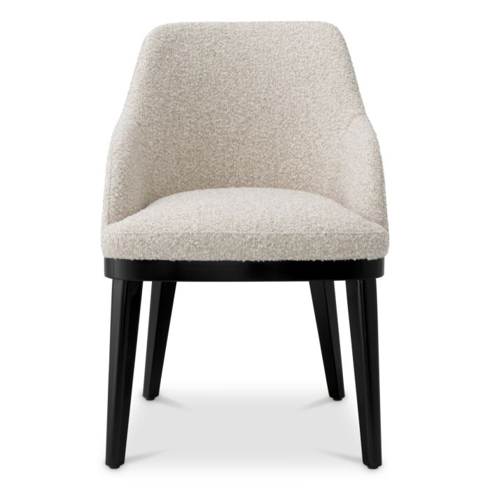 Chaise de salle à manger bouclé beige | Eichholtz Costa