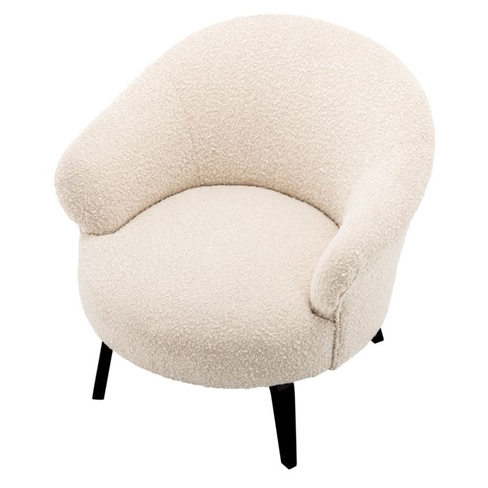 Fauteuil bouclé crème | Eichholtz Moretti