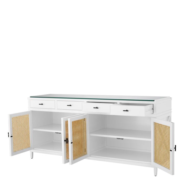 Buffet en bois blanc et rotin | Eichholtz Bahamas