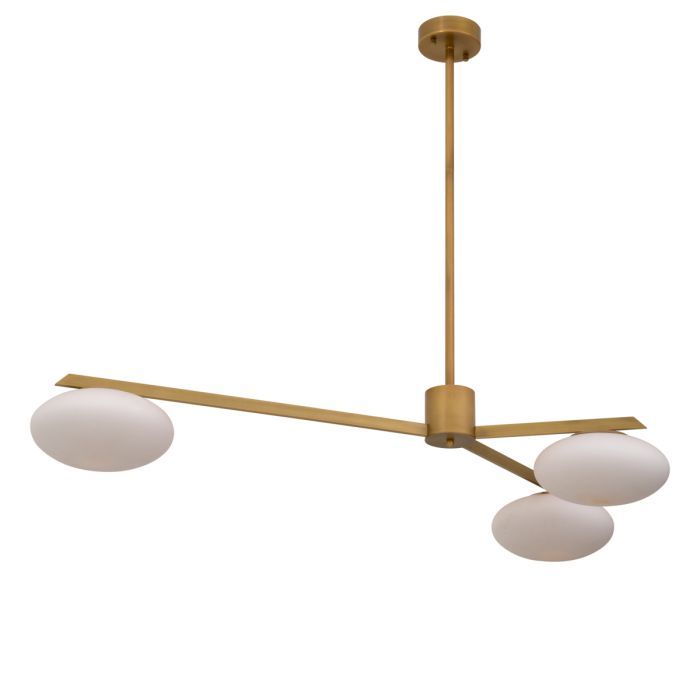 Lustre doré en verre blanc | Eichholtz Evergreen S