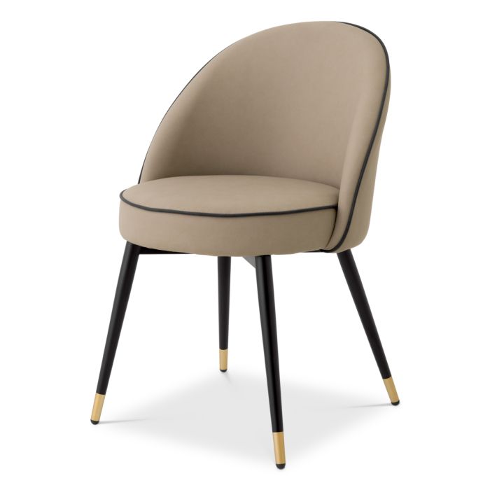 Chaise de salle à manger en similcuir beige (lot de 2) | Eichholtz Cooper
