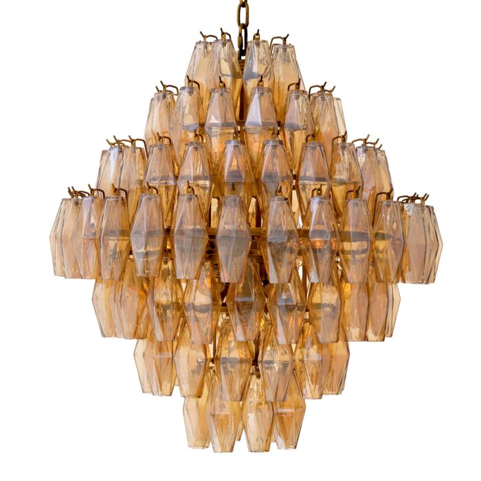 Lustre doré en verre ambré | Eichholtz Benini L