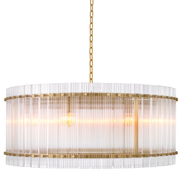 Lustre doré en verre transparent | Eichholtz Ruby Single