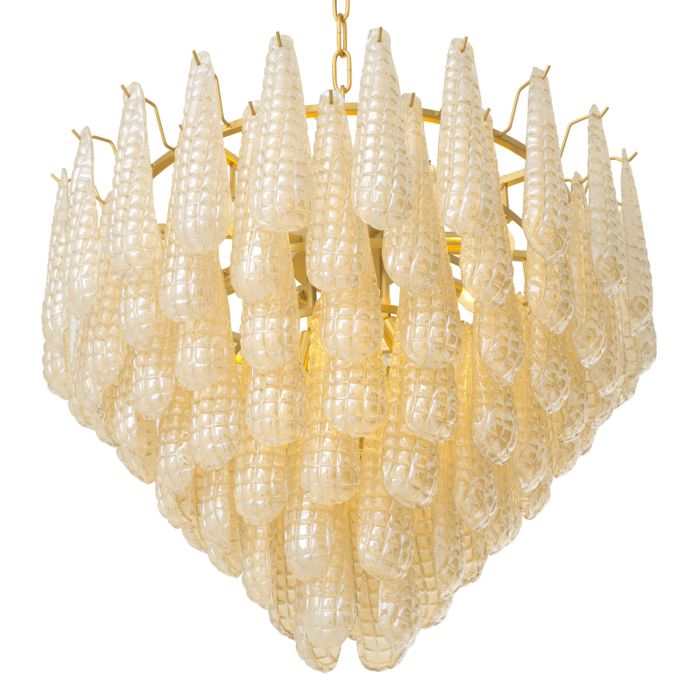 Lustre doré et verre champagne | Eichholtz Chaves L