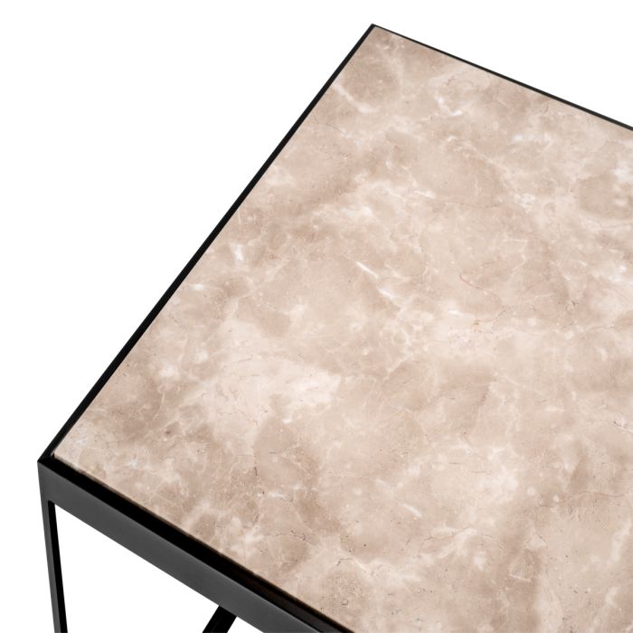 Table d'appoint en bronze et marbre beige | Eichholtz La Quinta