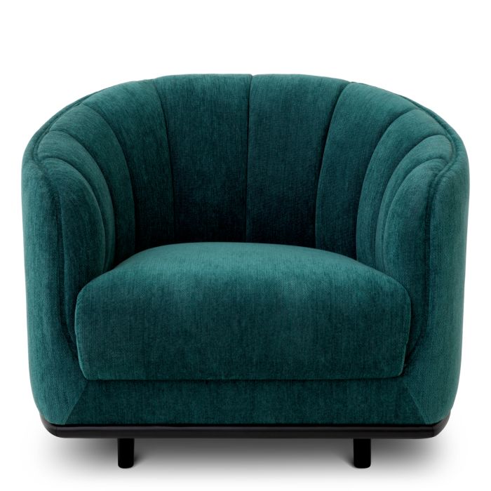 Fauteuil en tissu vert d'eau | Eichholtz Agostino