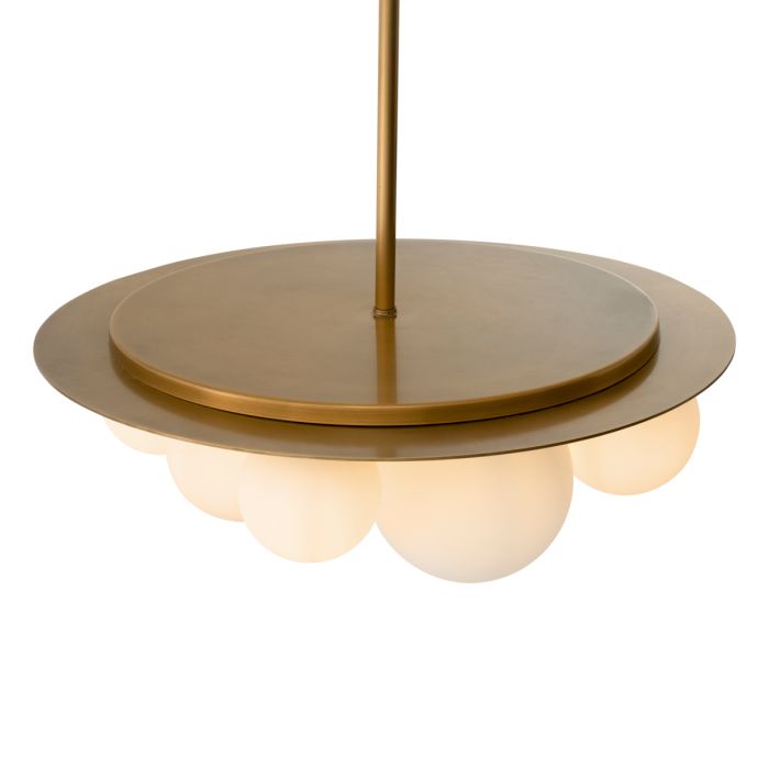 Lustre doré en verre blanc | Eichholtz Orsini