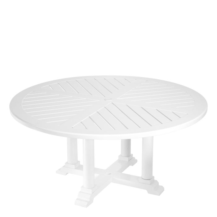 Table ronde extérieure en métal blanc | Eichholtz Bell Rive L