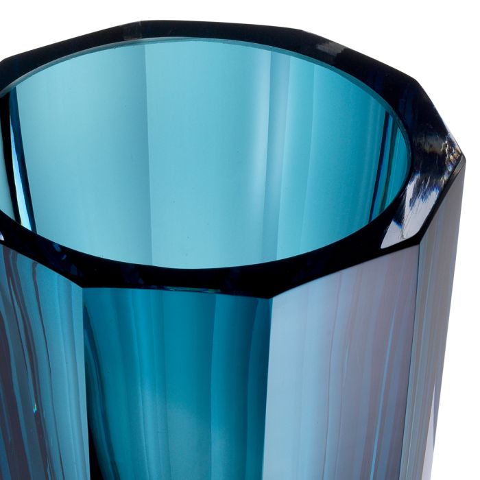 Vase en verre soufflé bleu | Eichholtz Chavez L