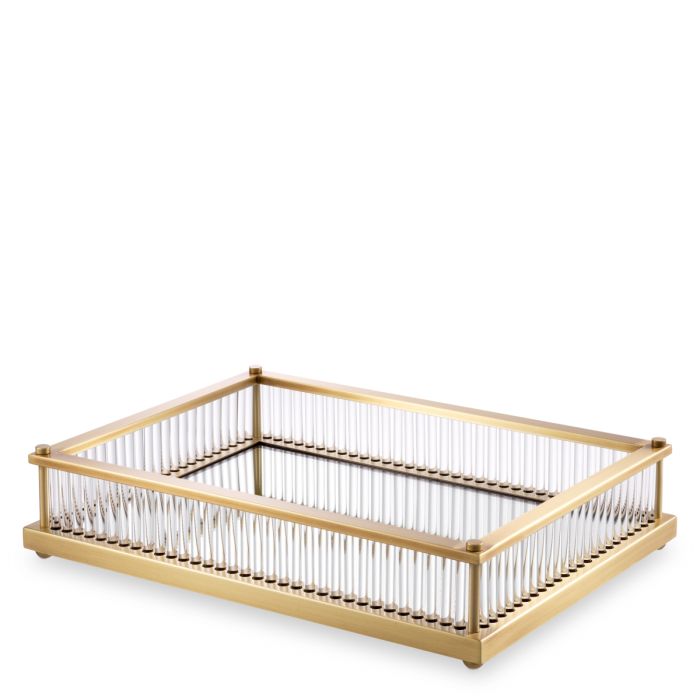 Plateau rectangulaire en laiton | Eichholtz Cora