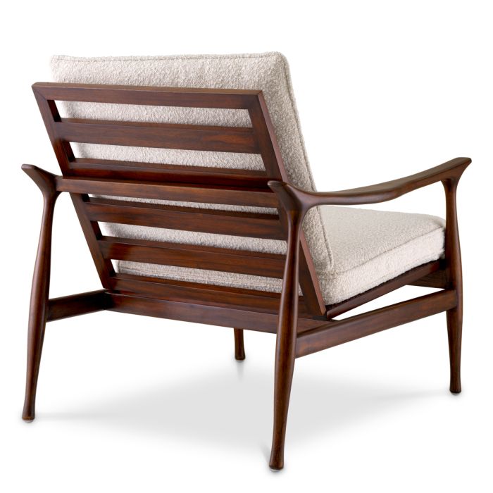 Fauteuil bouclé crème | Eichholtz Manzo