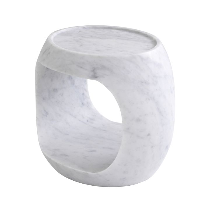 Table d'appoint en marbre blanc | Eichholtz Clipper Low