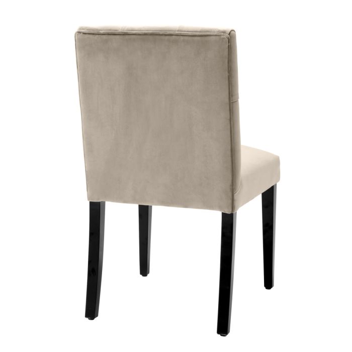 Chaise de salle à manger en velours greige | Eichholtz Atena