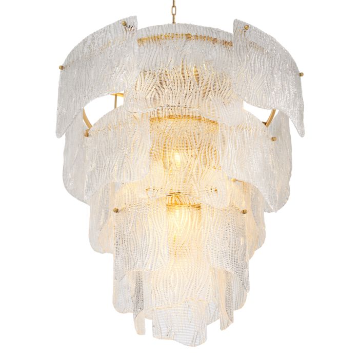 Lustre doré en verre texturé | Eichholtz Asinara L