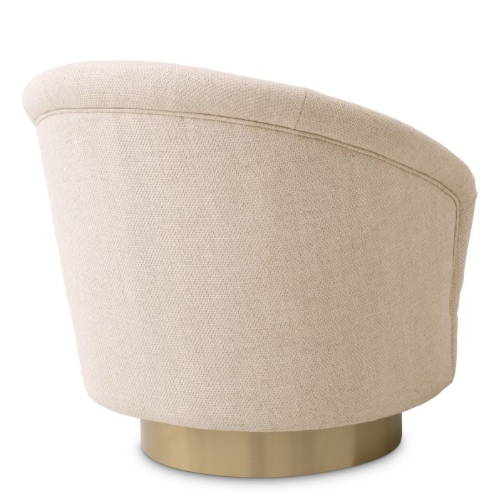 Fauteuil pivotant en tissu beige | Eichholtz Cervo