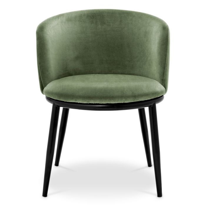 Chaise de salle à manger en velours vert (lot de 2) | Eichholtz Filmore