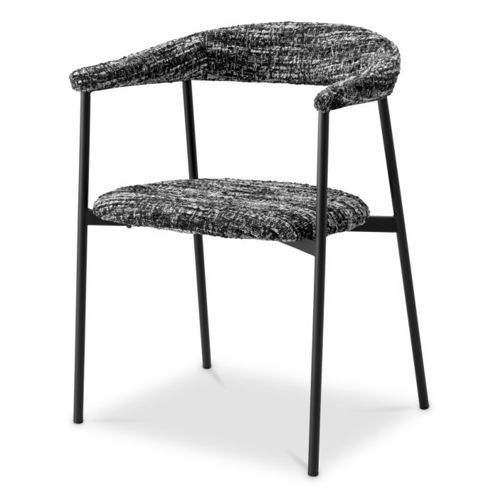 Chaise de salle à manger bouclé noir (lot de 2) | Eichholtz Julio