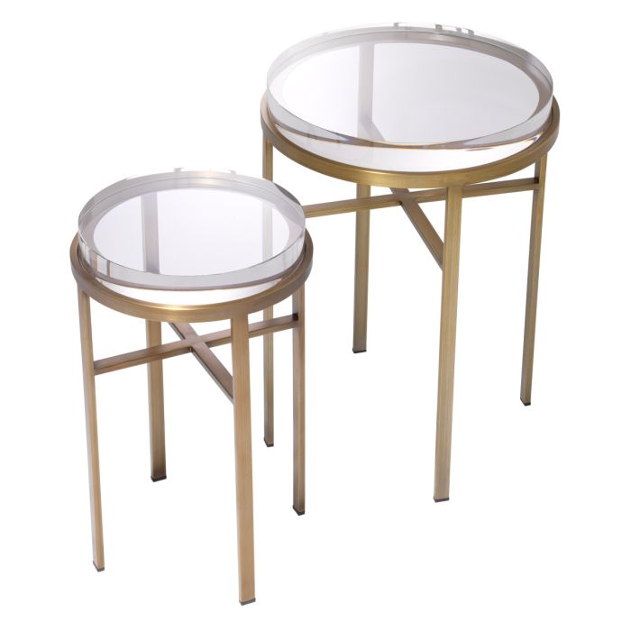Table d'appoint en laiton brossé (lot de 2) | Eichholtz Hoxton