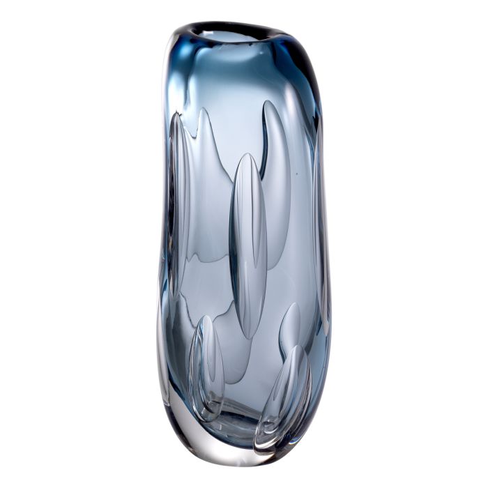 Vase en verre soufflé bleu | Eichholtz Sianni M