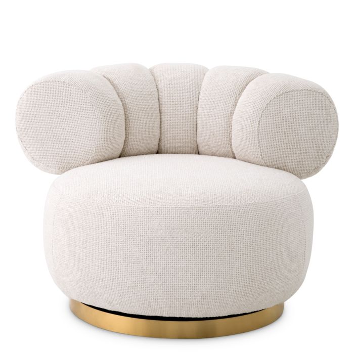 Fauteuil en tissu blanc cassé | Eichholtz Phedra