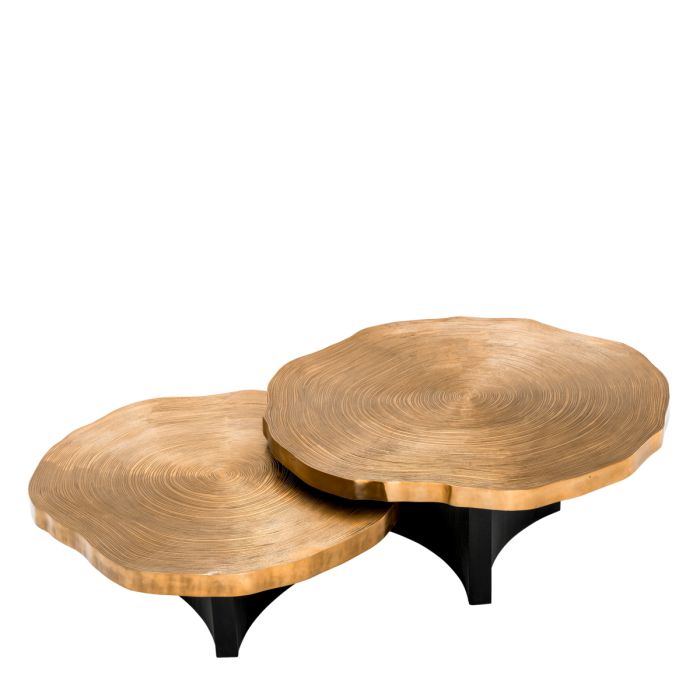 Table basse en laiton dorée (lot de 2) | Eichholtz Oaks
