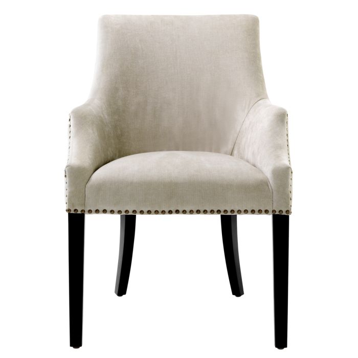 Chaise de salle à manger en tissu sable | Eichholtz Legacy