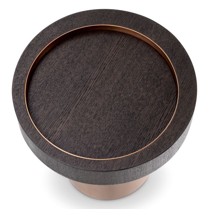 Table d'appoint ronde en chêne mocha | Eichholtz Otus