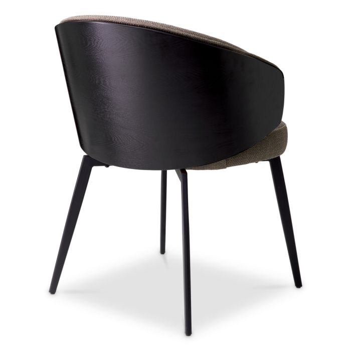 Chaise de salle à manger en tissu marron | Eichholtz Camerota