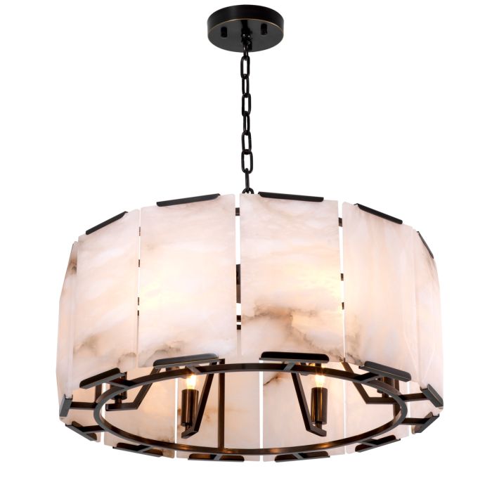 Lustre en bronze et en albâtre | Eichholtz Ortiz