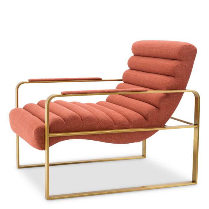 Fauteuil en tissu orange | Eichholtz Olsen
