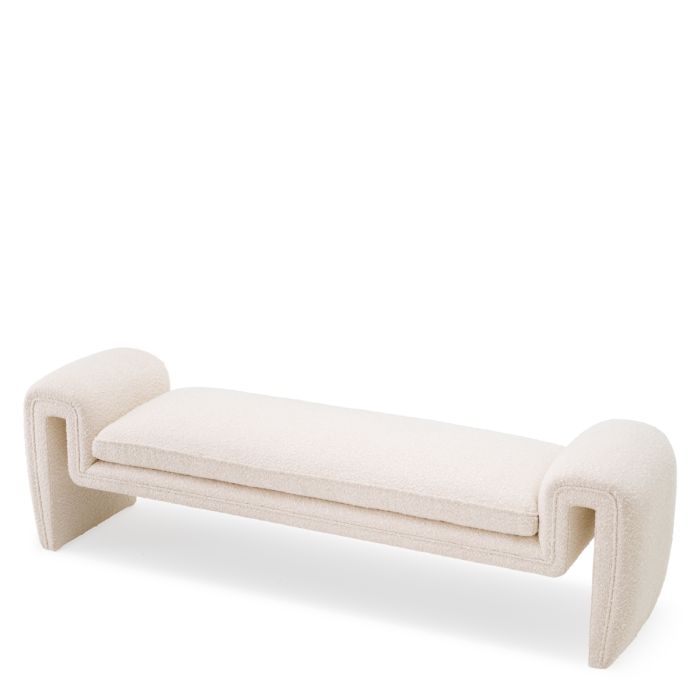 Banc bouclé crème | Eichholtz Tondo L
