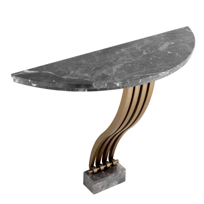 Console dorée en marbre gris | Eichholtz Renaissance