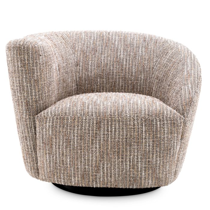 Fauteuil pivotant en tissu beige | Eichholtz Colin G