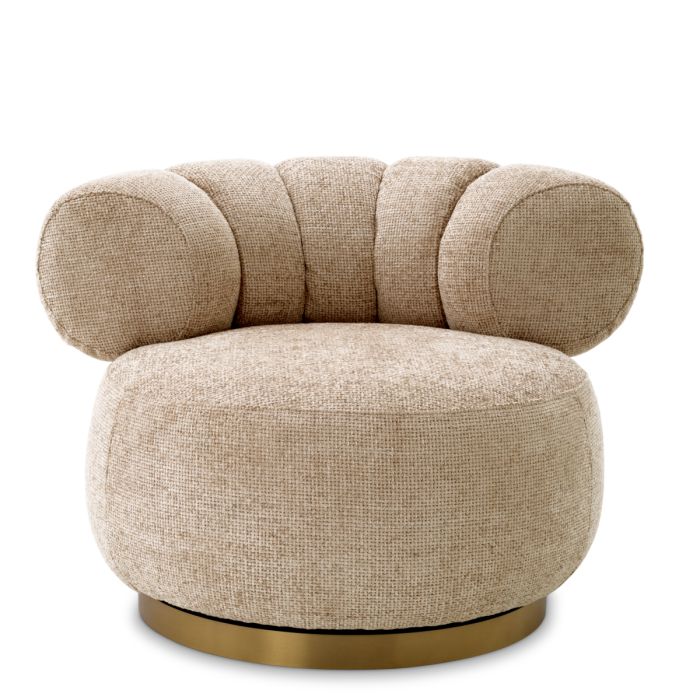 Fauteuil en tissu sable | Eichholtz Phedra