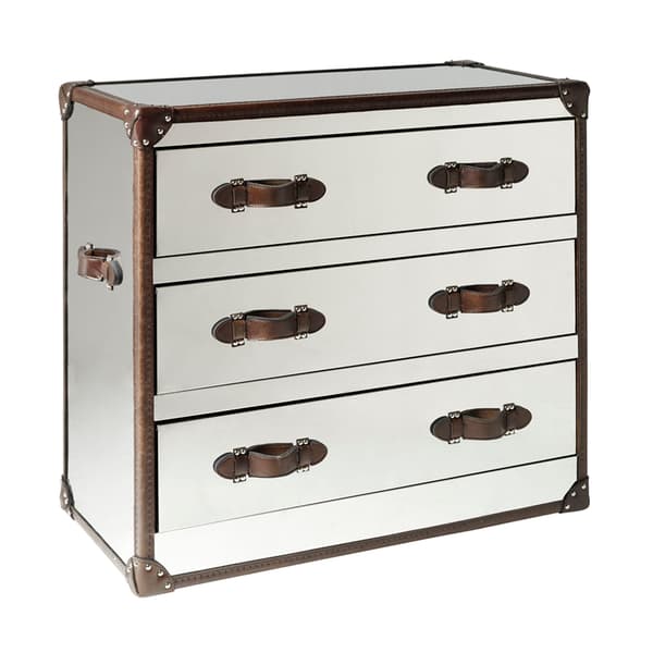 Commode Howard Steel/Leather | Andrew Martin - vue principale | REMO-HOME