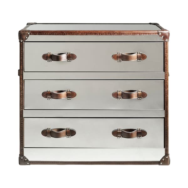 Commode Howard Steel/Leather | Andrew Martin - vue de détail | REMO-HOME