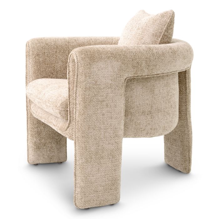 Fauteuil en tissu beige | Eichholtz Toto